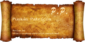 Puskás Patrícia névjegykártya