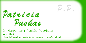 patricia puskas business card